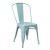 Location de chaise industrielle en métal de couleur bleu ciel