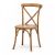 Location chaise de qualité avec dos croisé en bois.