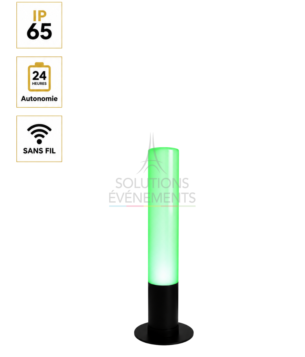 Location colonne lumineuse Alcor 50 cm avec projecteur
