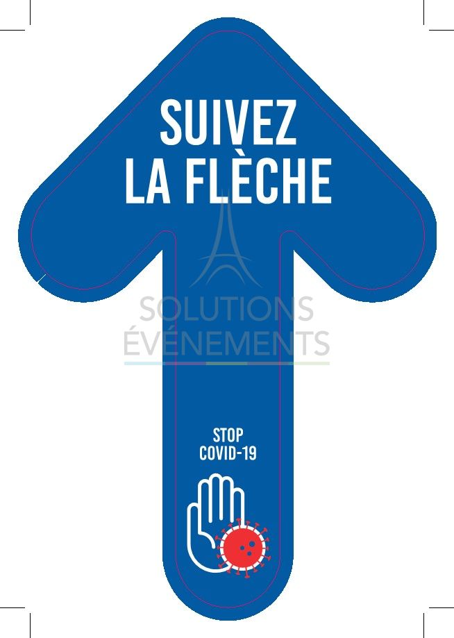 Sticker 'FLECHE SOL - SUIVEZ LA FLECHE'