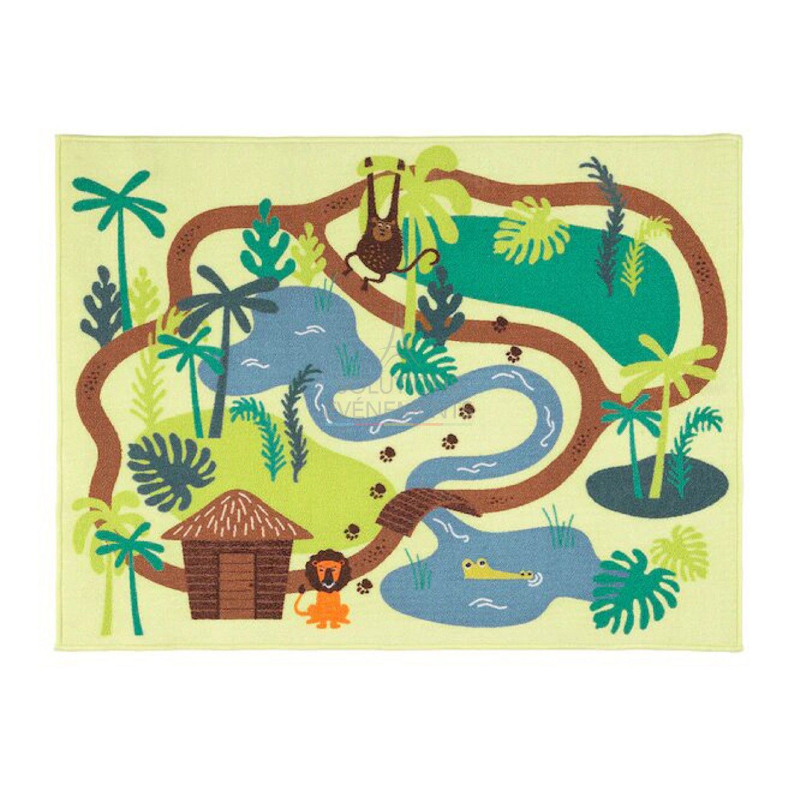 Location de tapis décoratif thème jungle