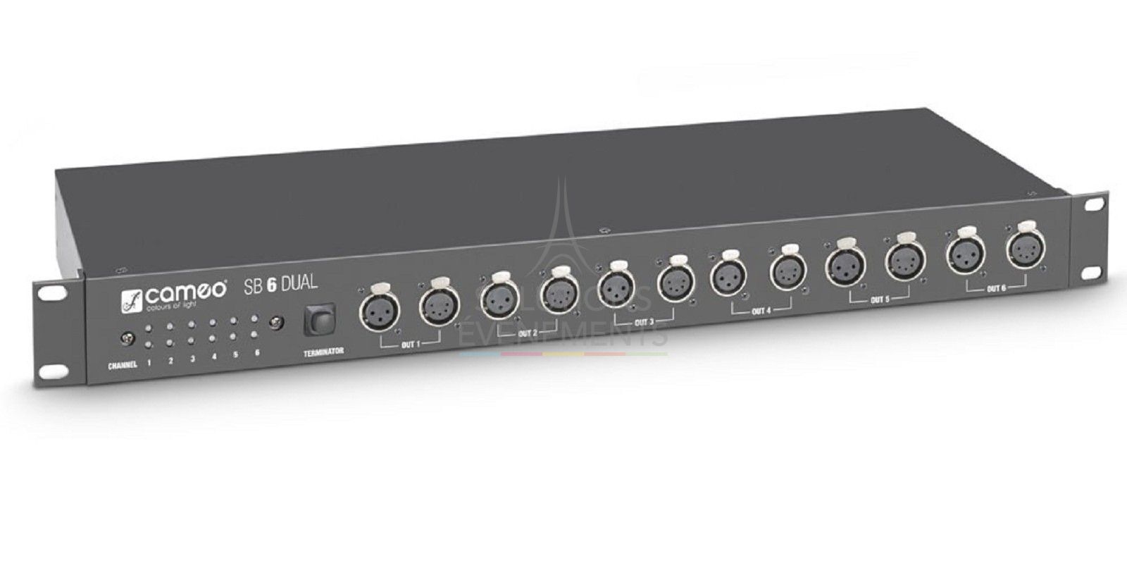 6-channel DMX splitter booster with 3 and 5 points