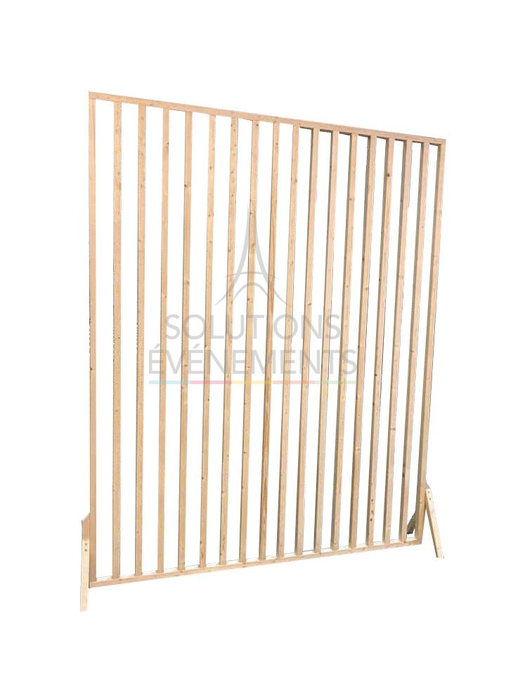 Rental of wooden screen claustra barrier