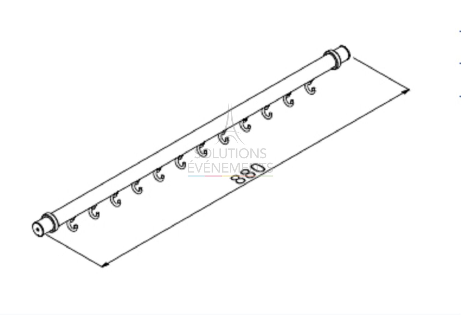 Location support pour vêtement structure modulaire