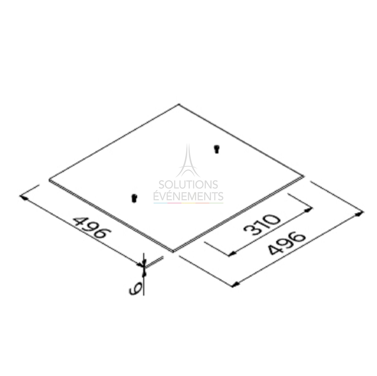 Location embase lourde pour stand modulable