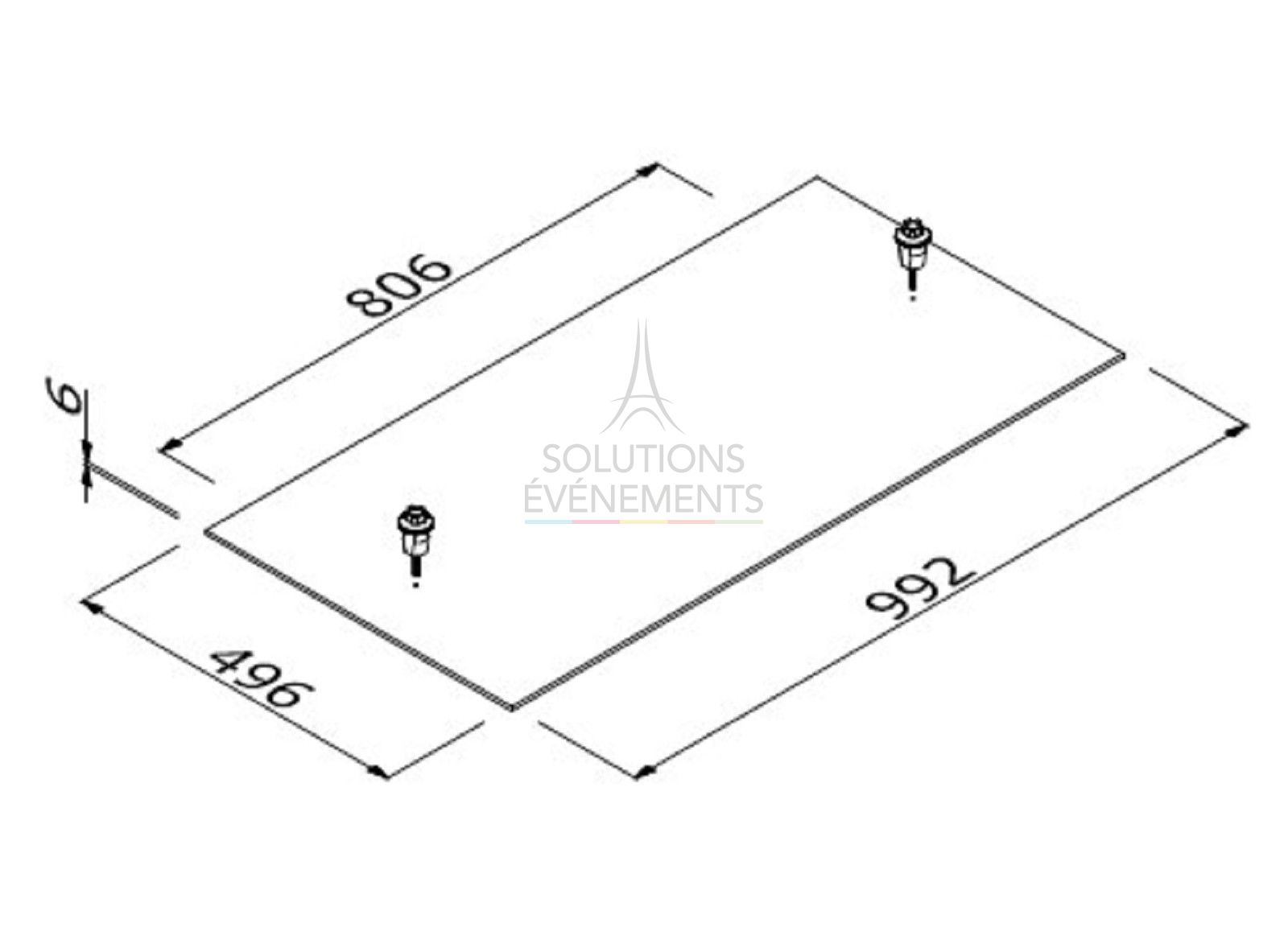 Location embase lourde pour stand modulable