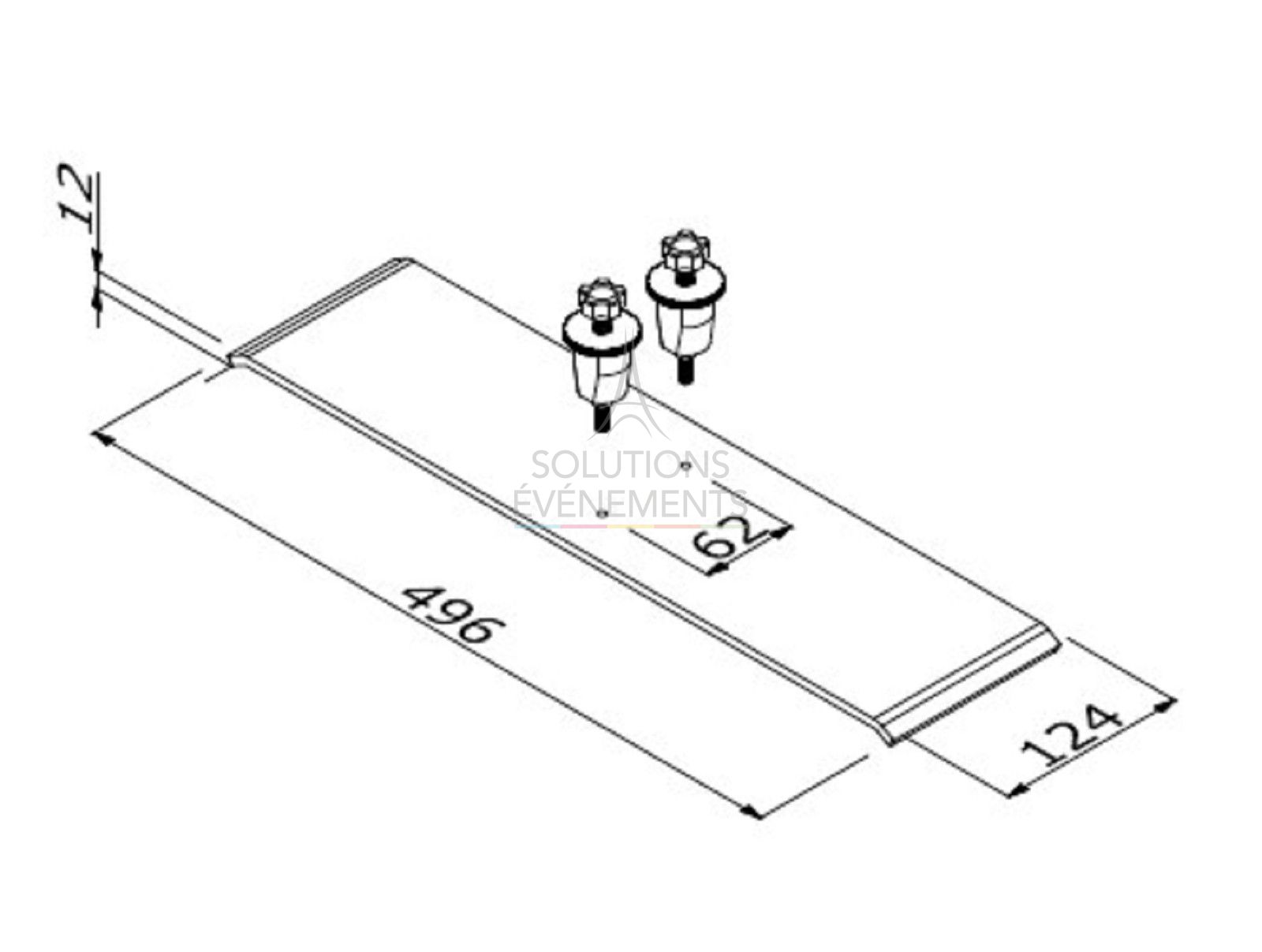 Location embase pour stand modulable