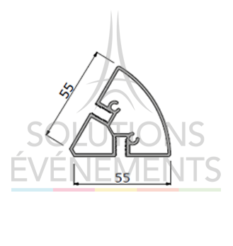 ALUVISION C120 Corner A1 profile 2480mm - Visual 2