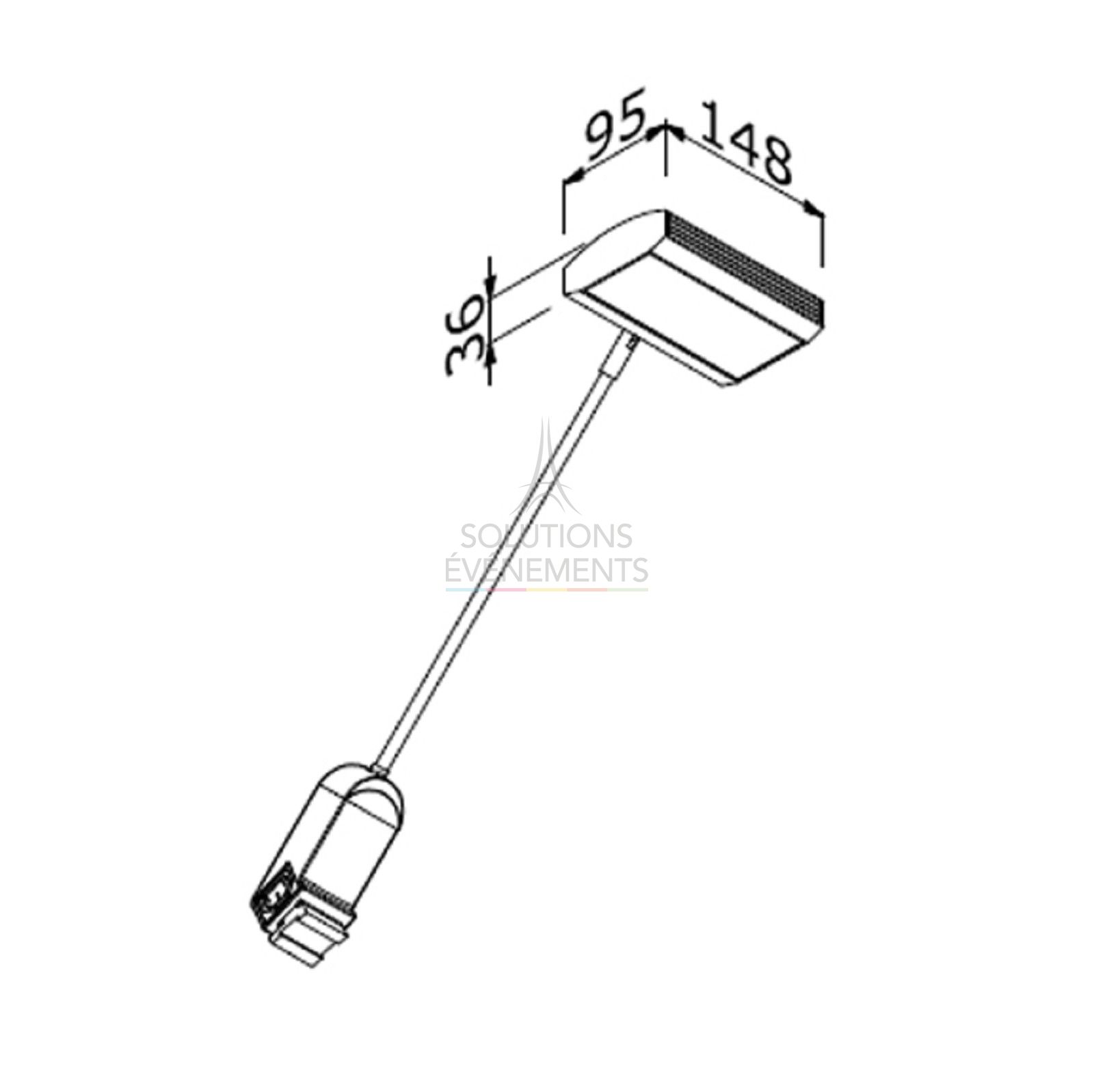 Rental of LED excavator type spot