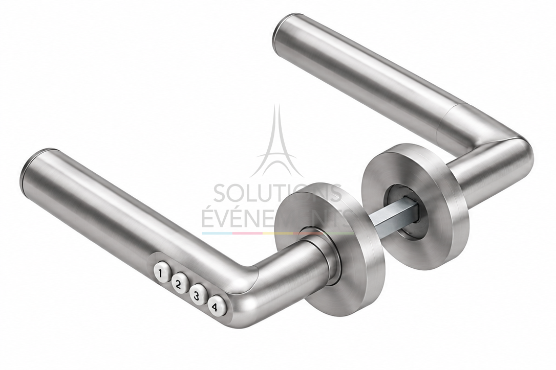 Location poignées de porte sécurisée pour stand modulaire Aluvision