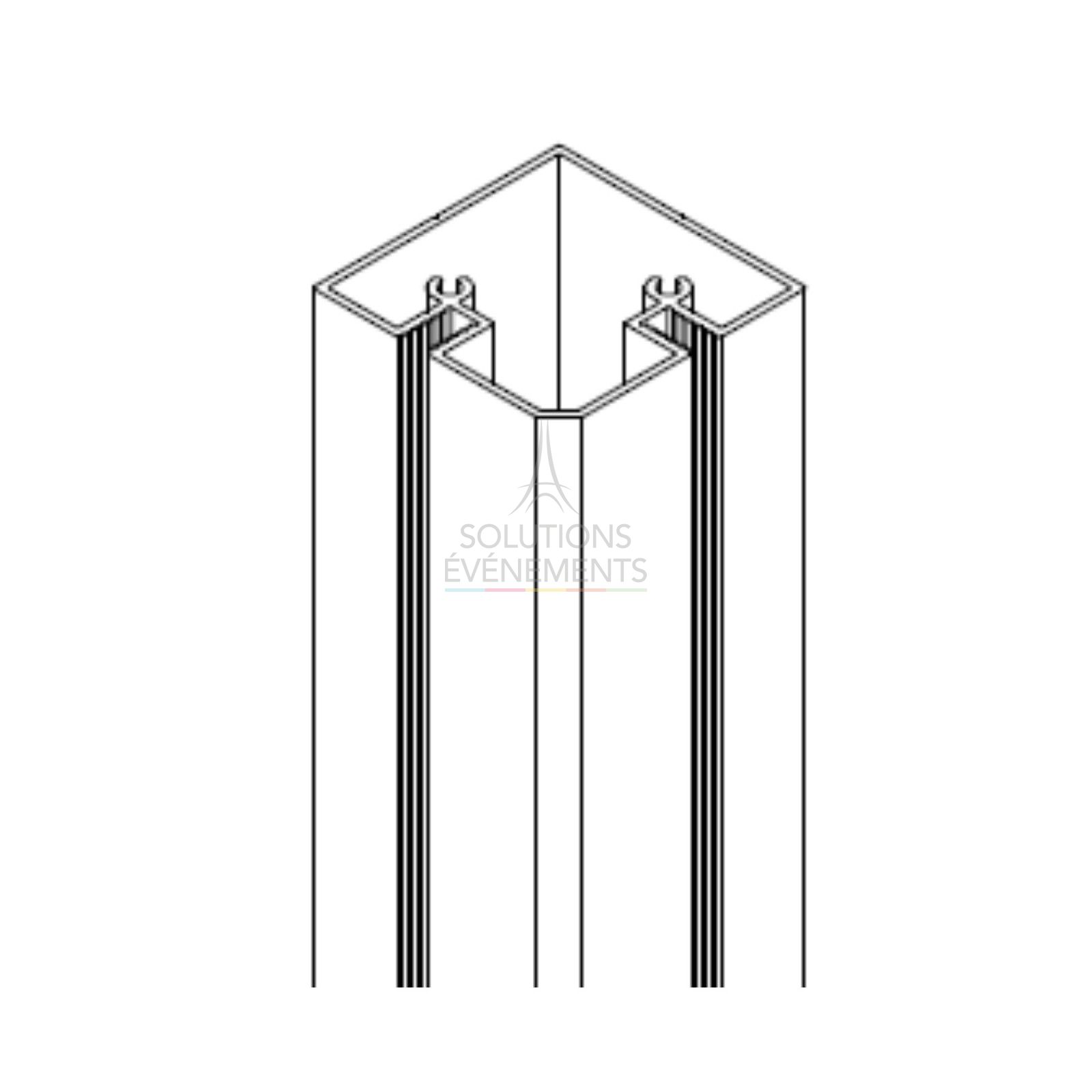 Location de raccord d'angle pour stand modulaire