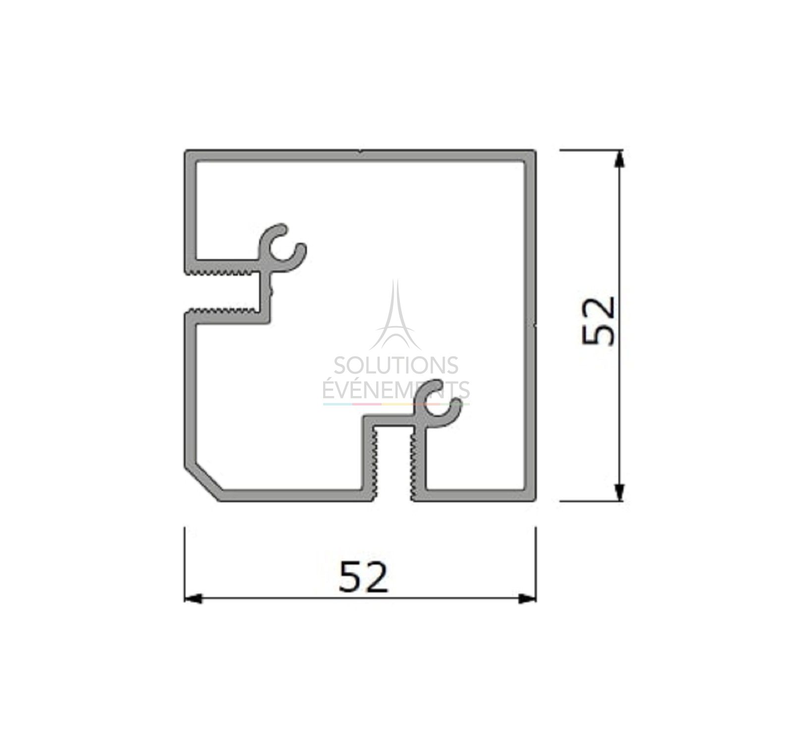 ALUVISION Multi Corner A1 profile (per linear meter) - Visual 2