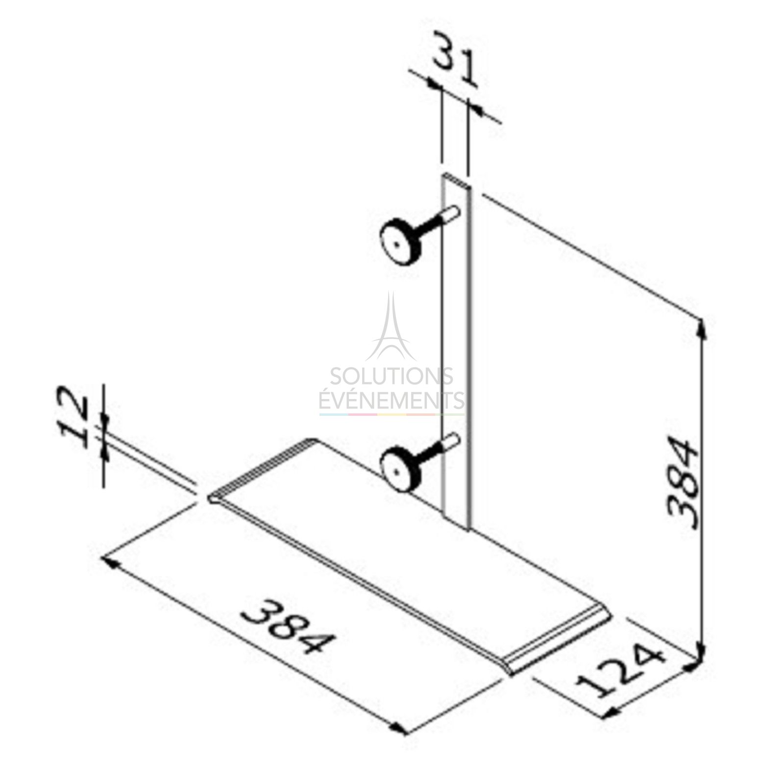 Location embase pour stand modulable