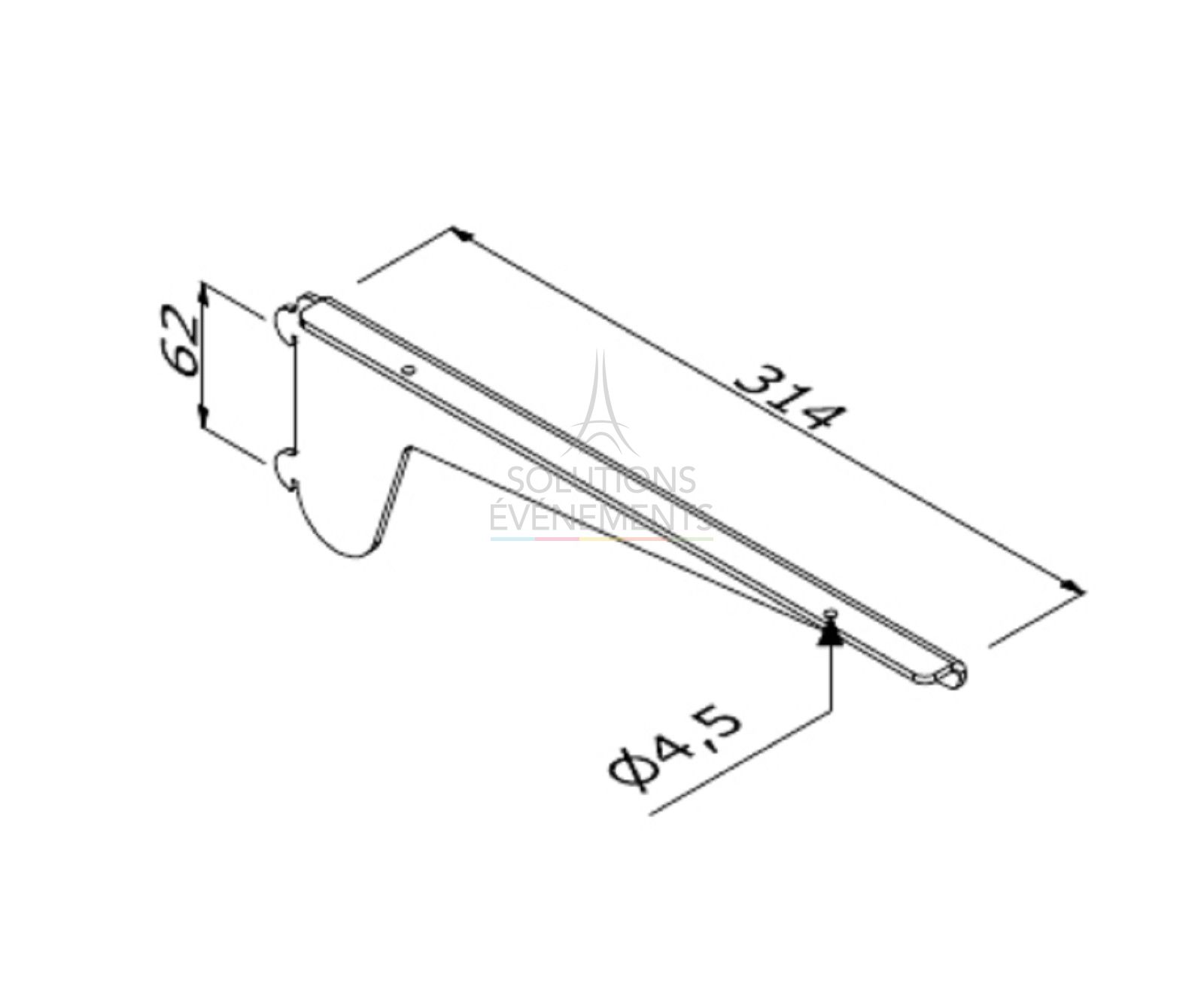 Location support étagere pour structure modulaire