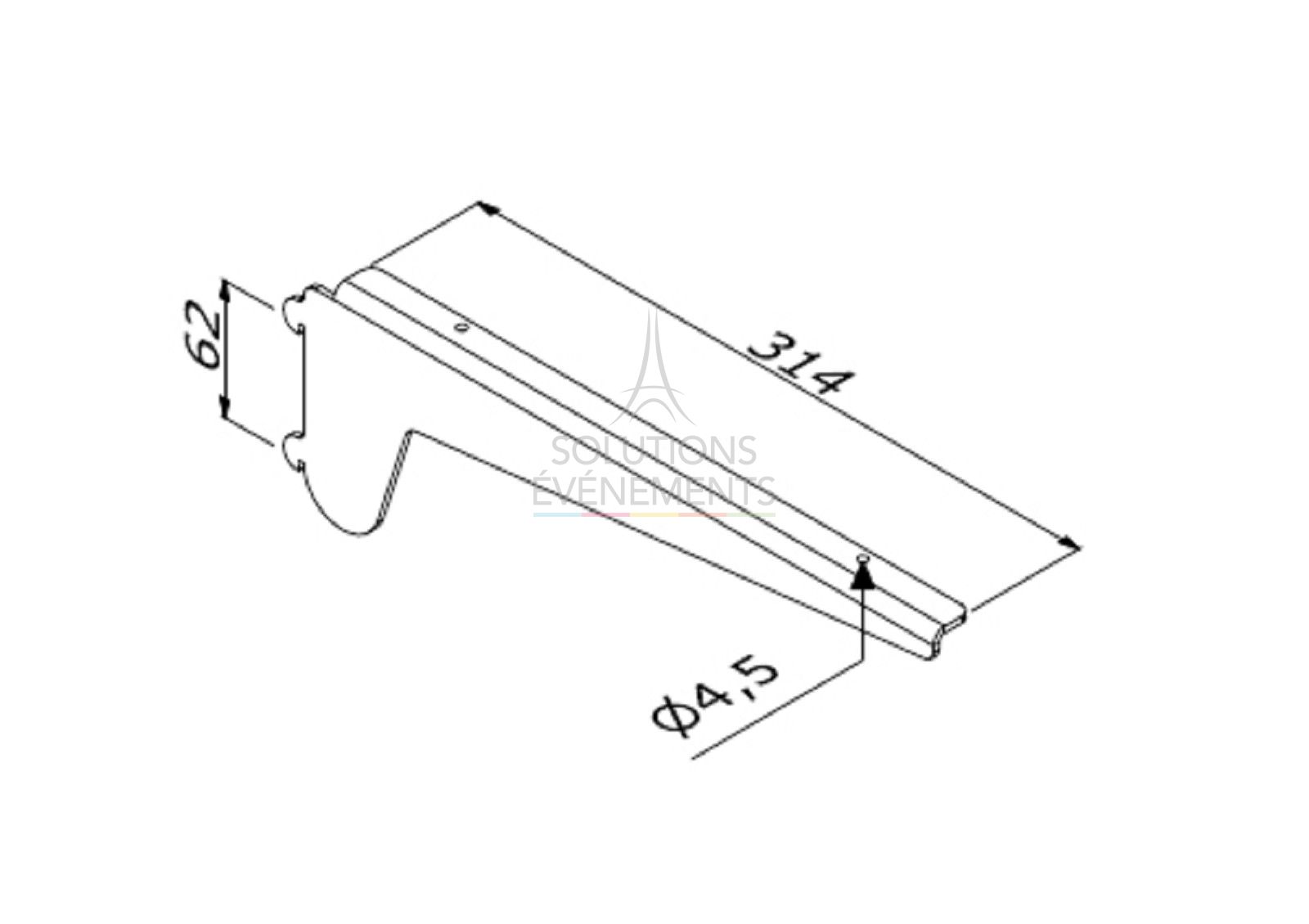 Location support étagere pour structure modulaire