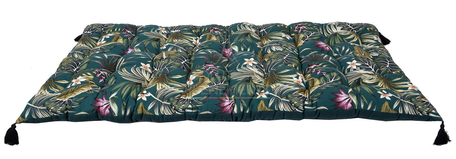 Rental of long cushion with jungle foliage 60 x 120 cm