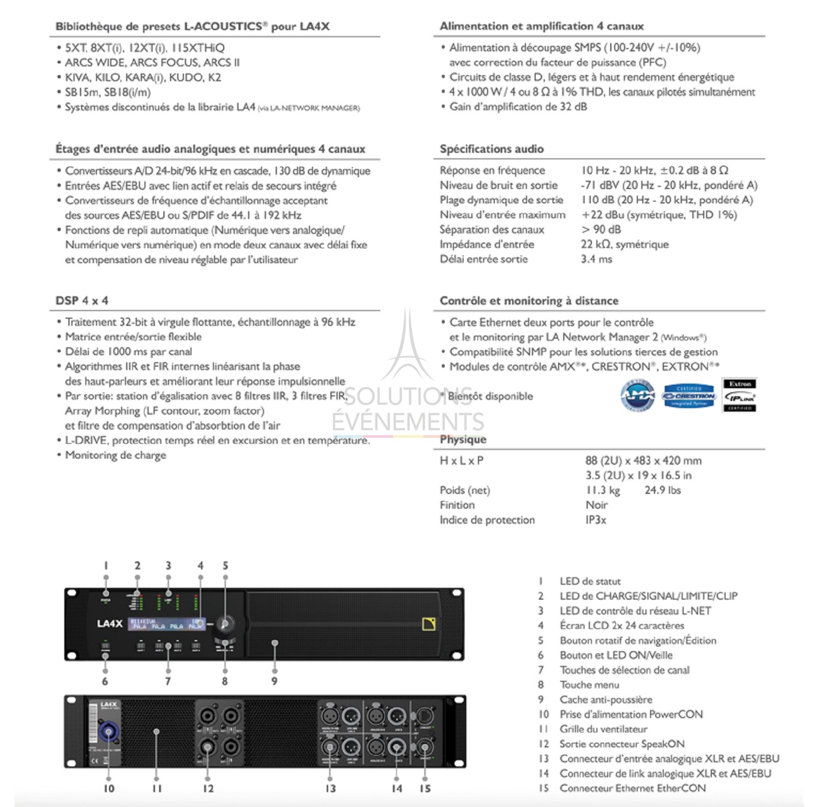 Amplificateur LA4X L-Acoustics - Visuel 2
