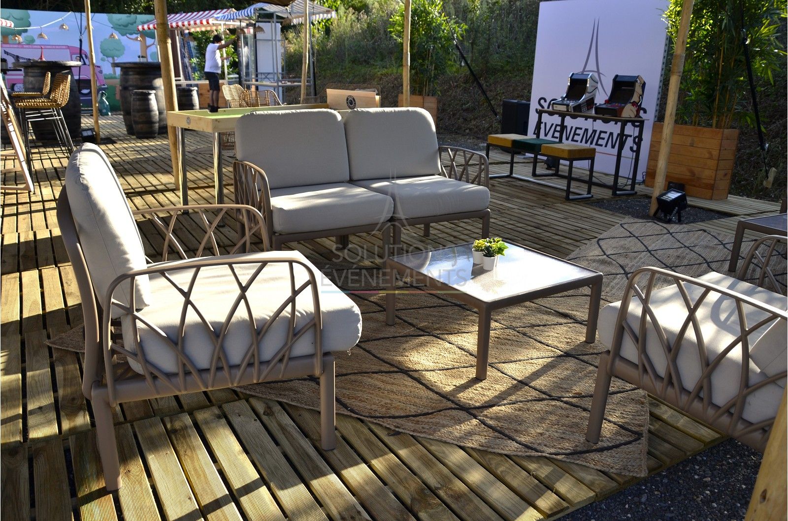 Antibes 2-seater sofa - coffee - Visual 3