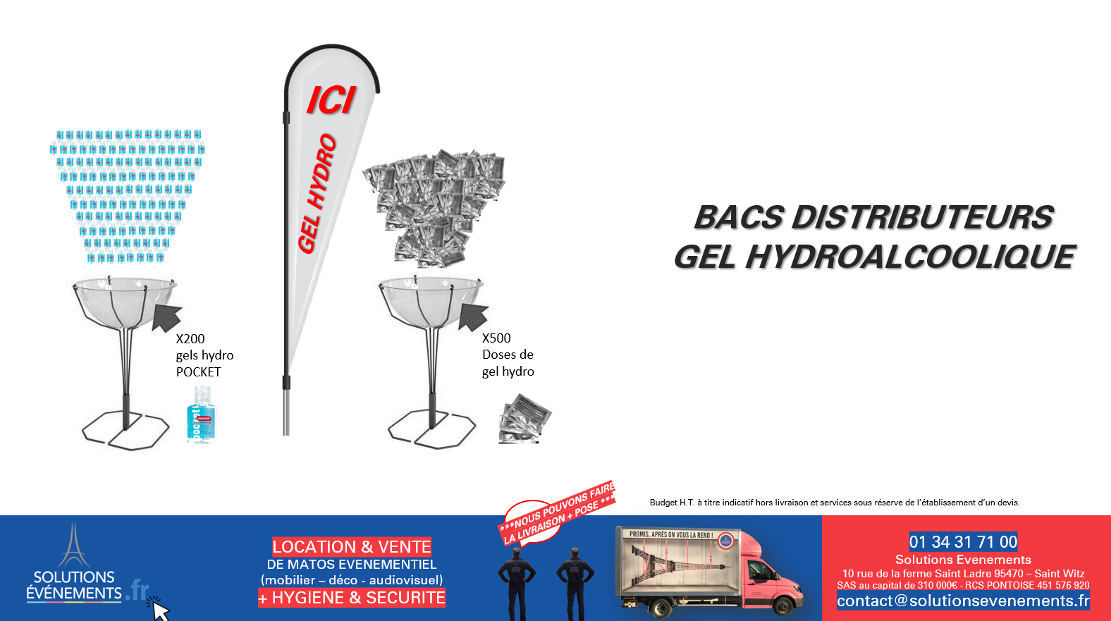Bac distributeur Gel Hydroalcoolique Pocket - Visuel 2