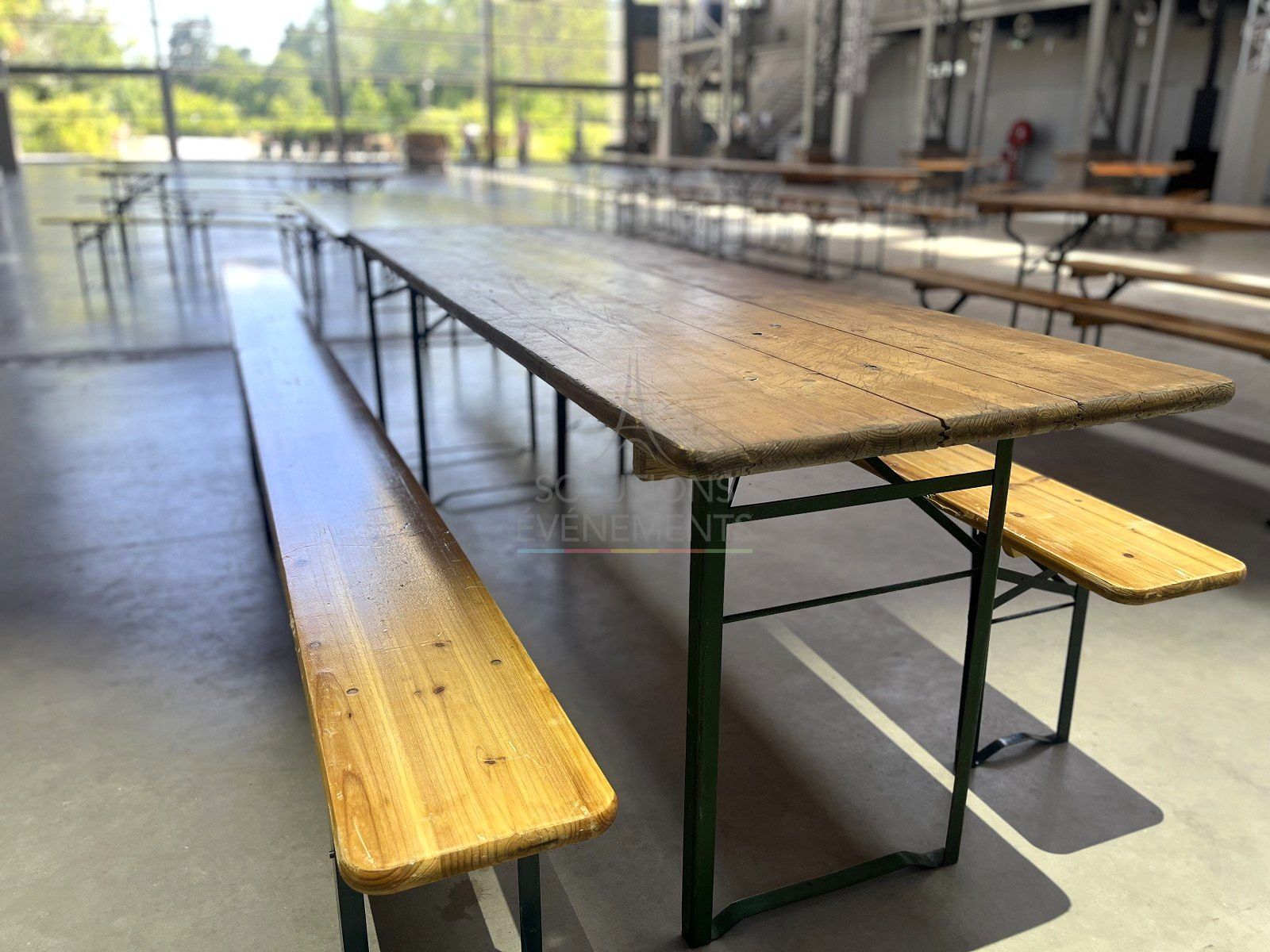 Banc kermesse en bois - Visuel 2