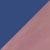 Kubo Love Blue and Pink Velvet Bench - 3 seats