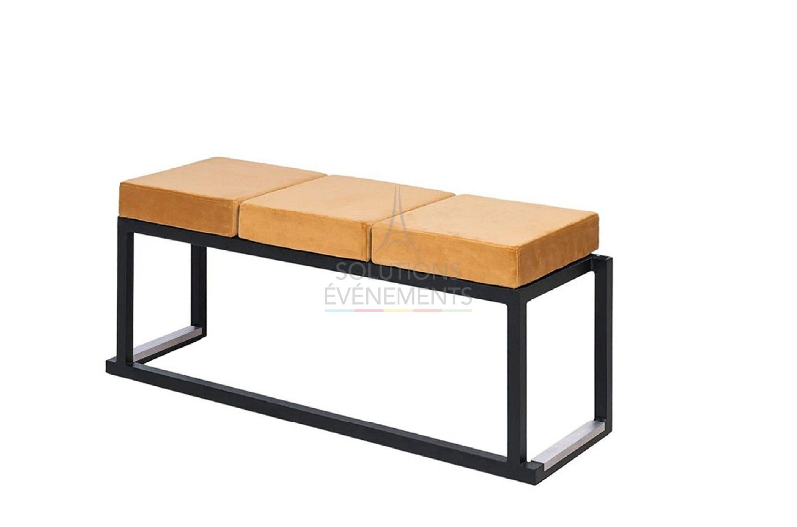 Banc Kubo Love Velours Or - 3 places - Visuel 1