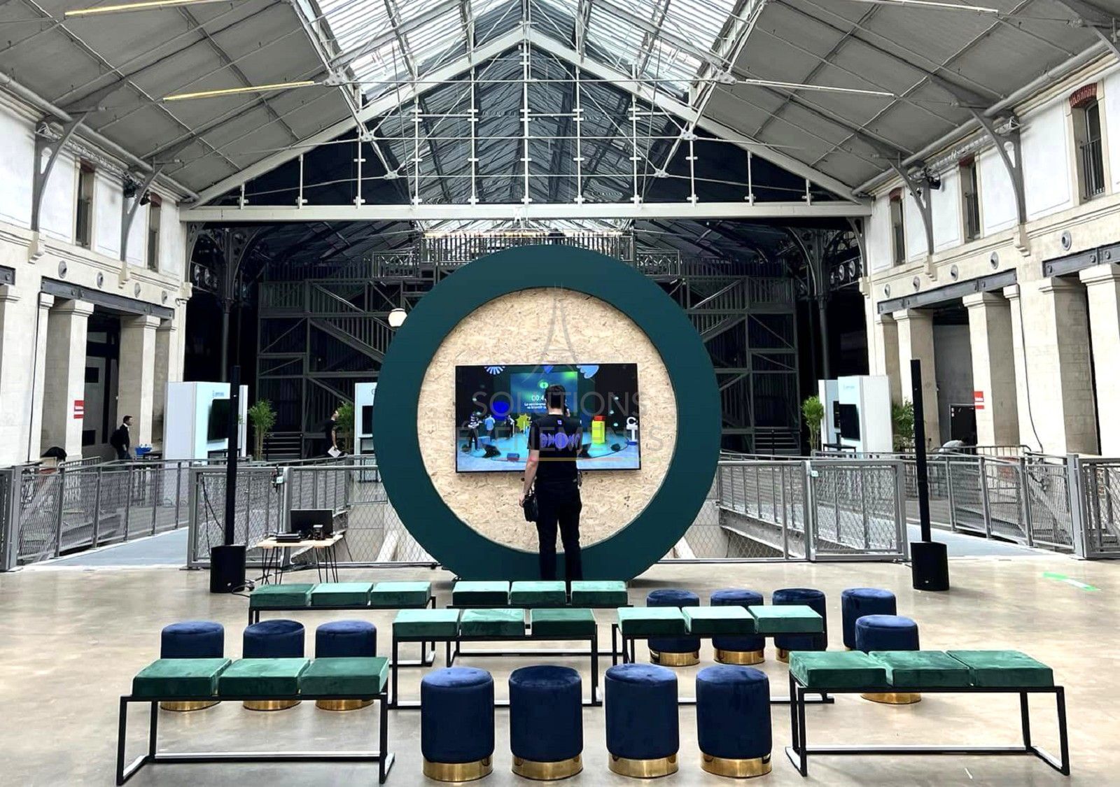 Banc Kubo Love Velours Vert - 3 places - Visuel 4