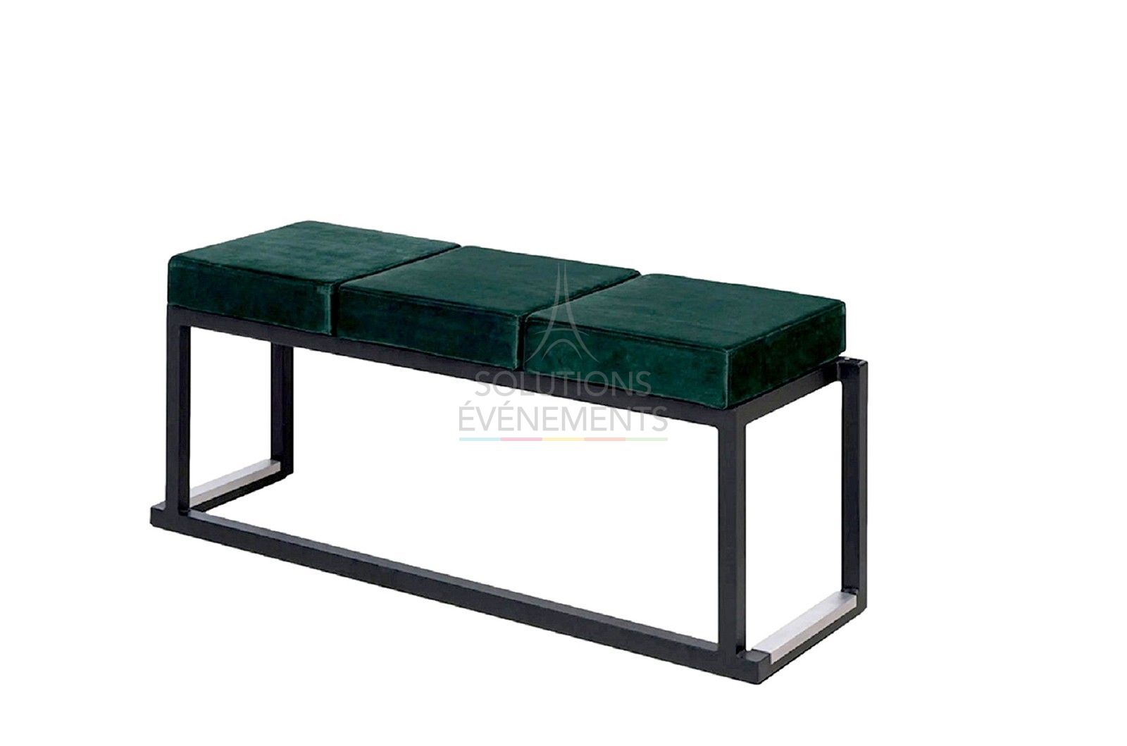 Banc Kubo Love Velours Vert - 3 places - Visuel 1