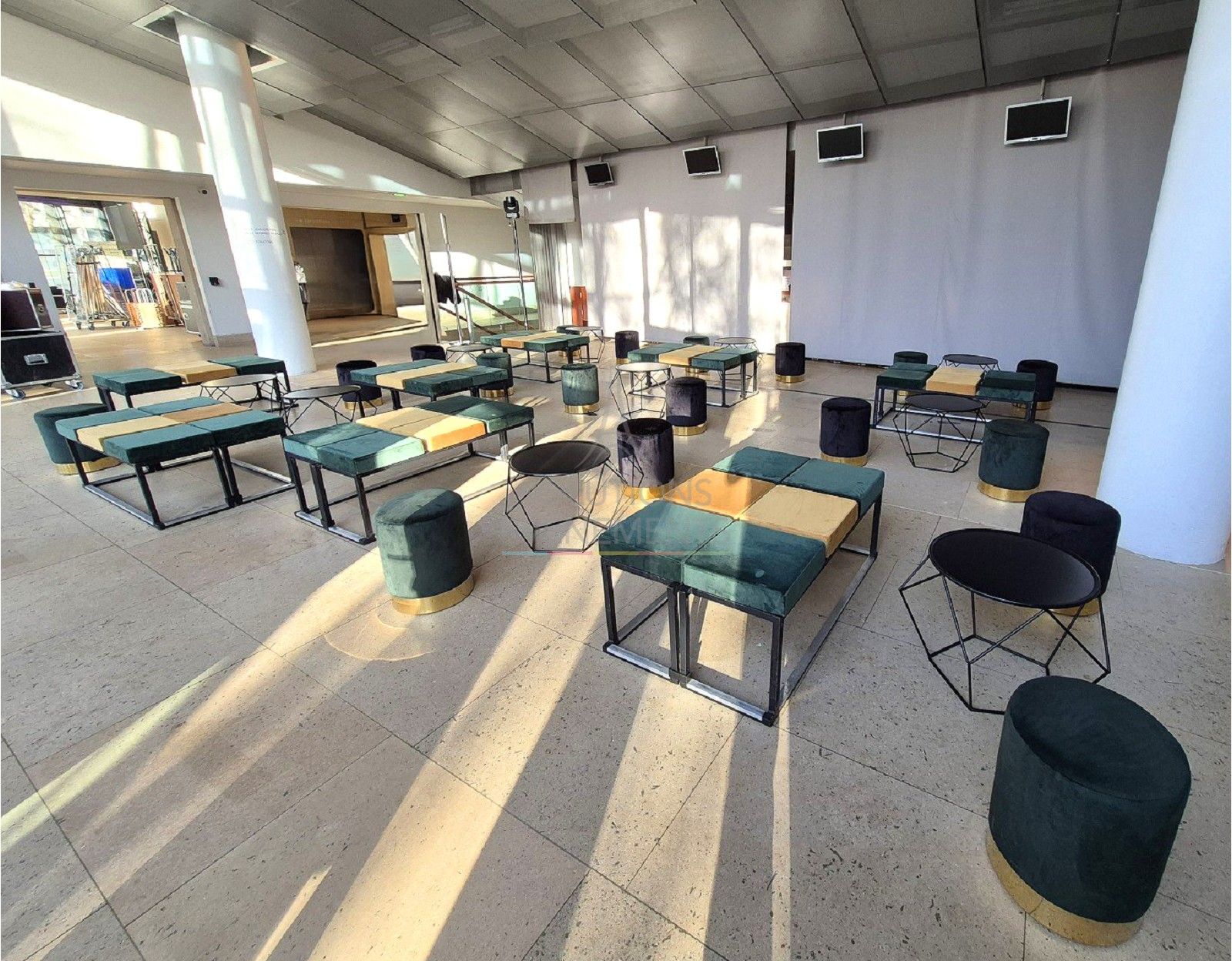 Banc Kubo Love Velours Vert et Or - 6 places - Visuel 3