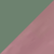 Kubo Love Green and Pink Velvet Bench - 3 seats