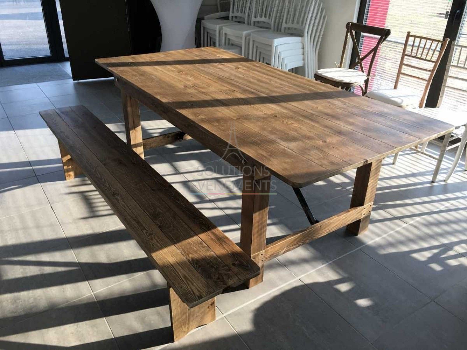 Banc vintage en bois - Visuel 2