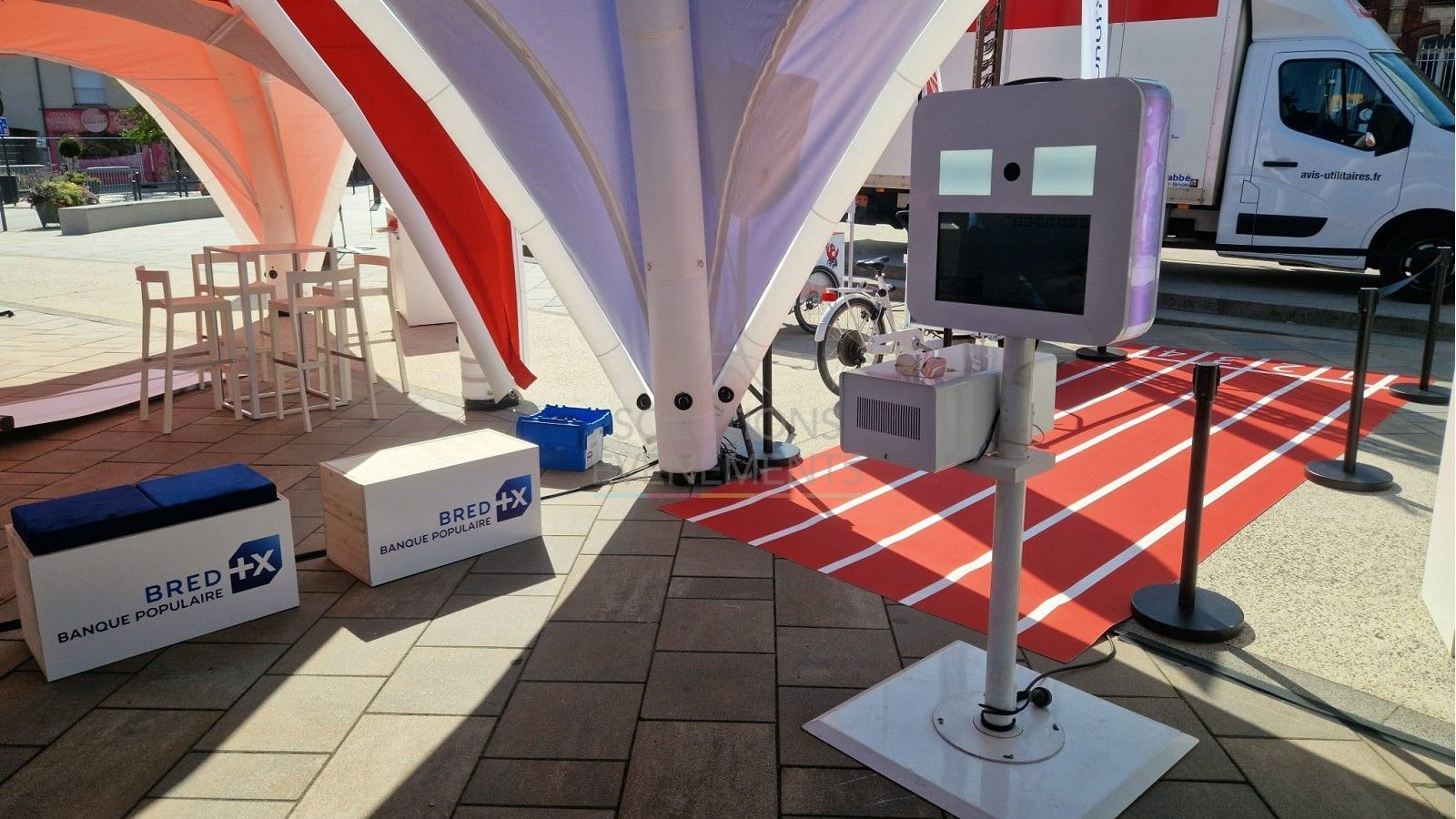 Banquette 2 places Senlis - Velours Bleu - Visuel 4