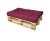 Banquette palette - Coussin framboise