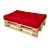 Banquette palette - Coussin rouge