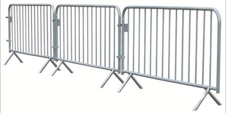 Location barrière de sécurité, foule, police et galva