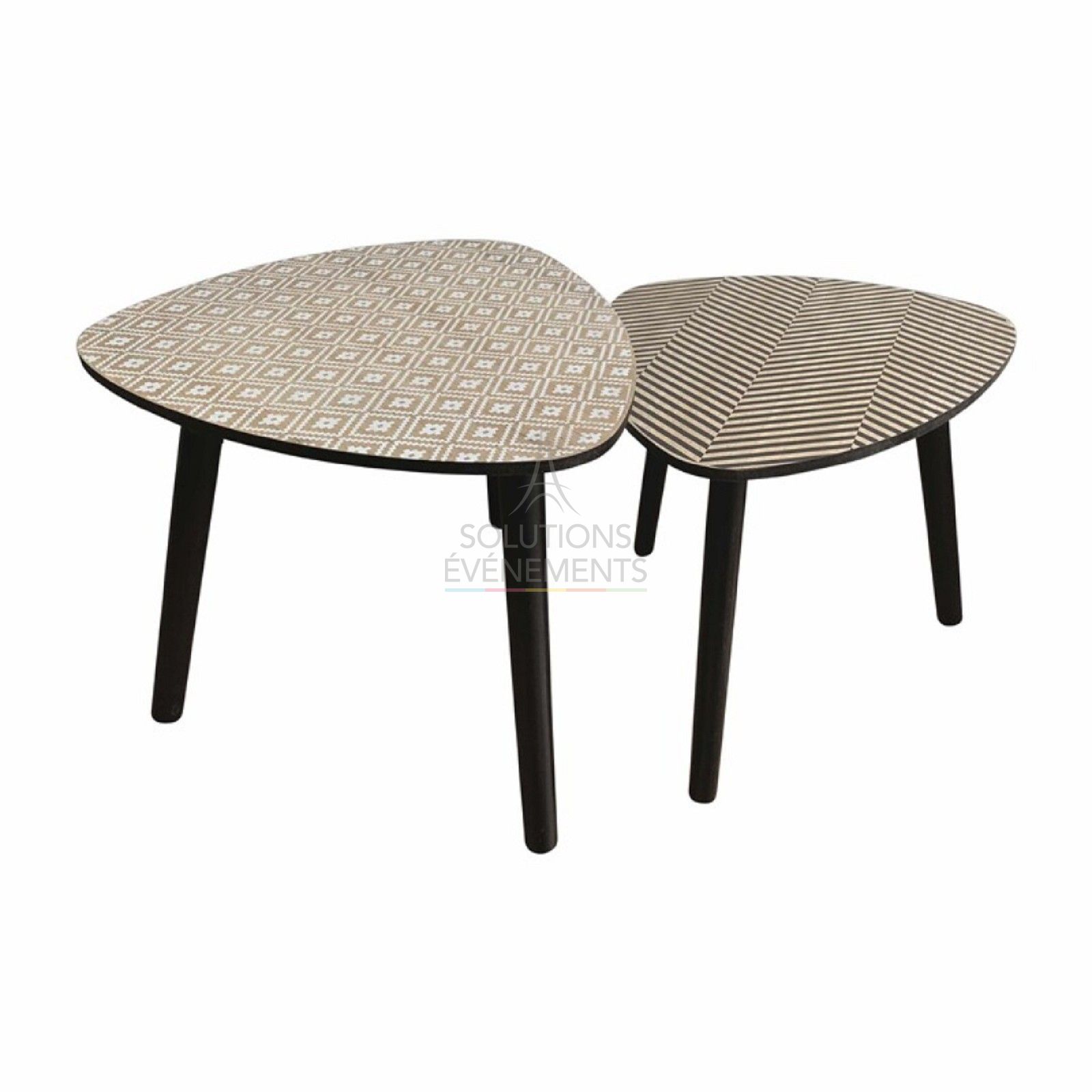 Rental of 2 Scandinavian style coffee tables