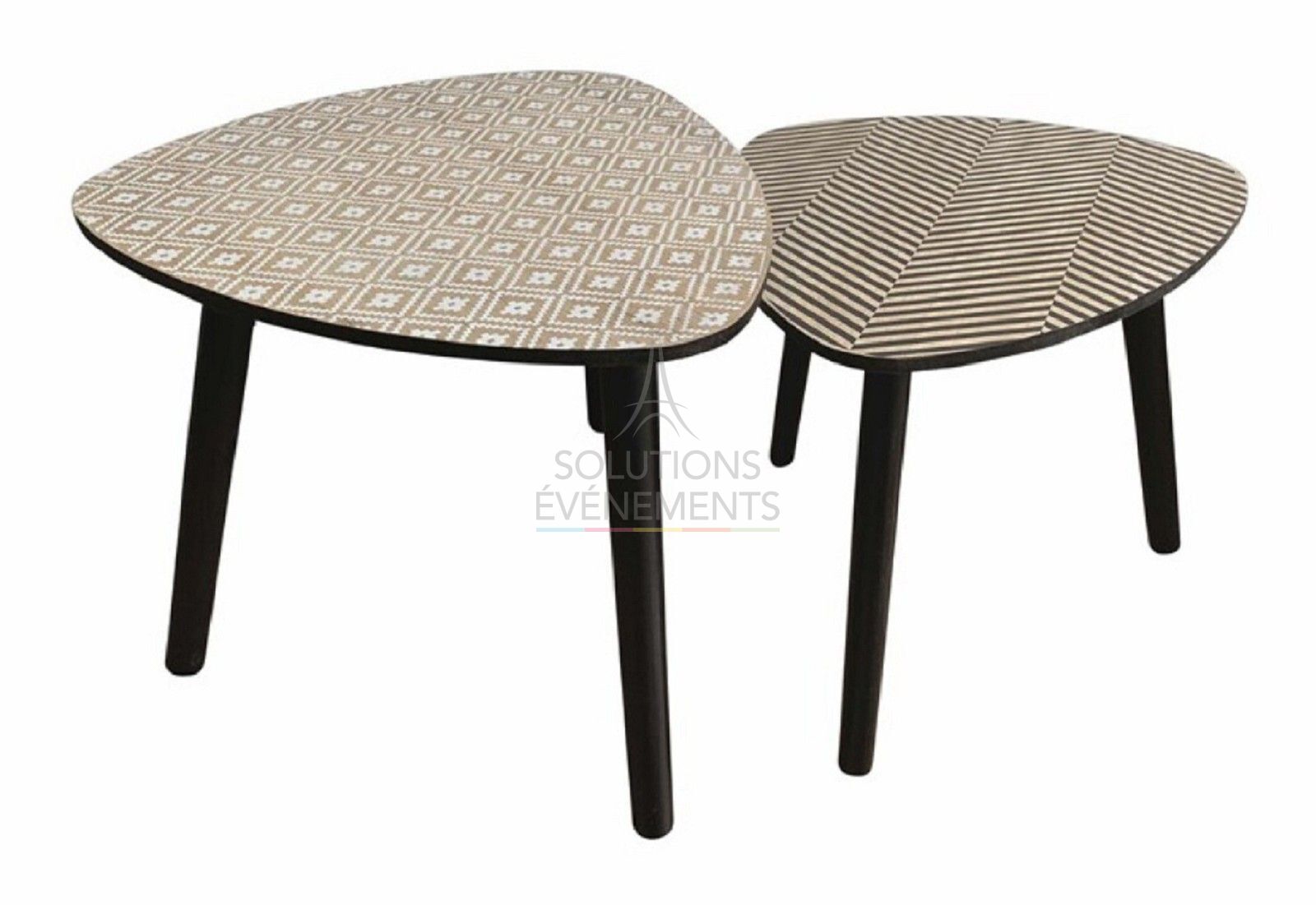 Rental of 2 Scandinavian style coffee tables