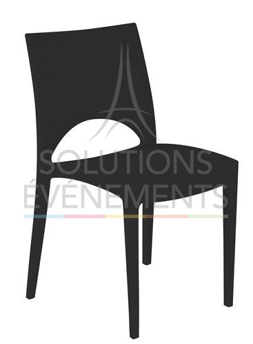 Black chair rental for reception and seminar