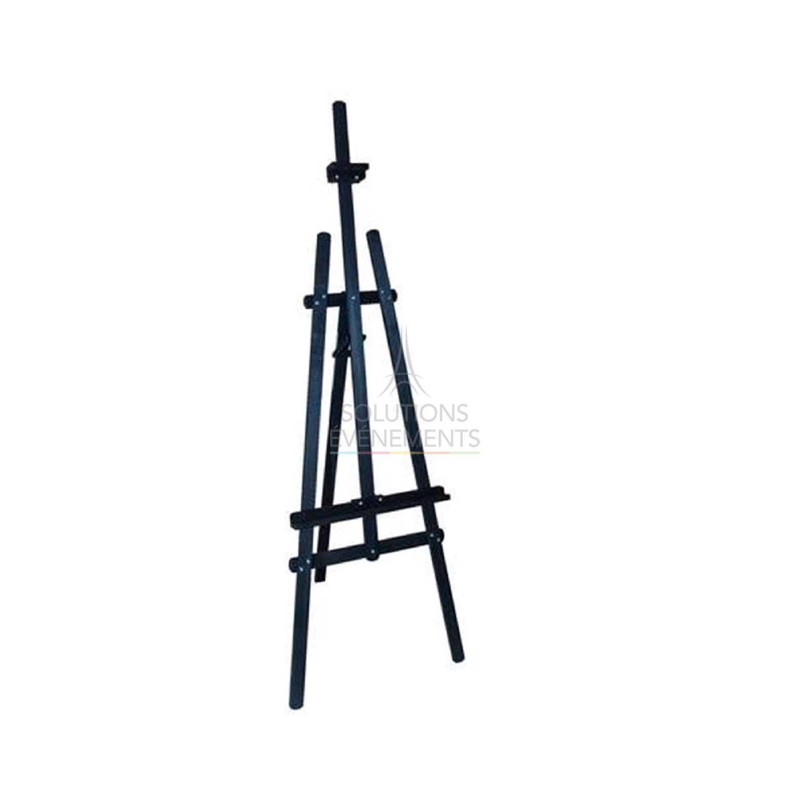 Black wooden exhibition easel rental