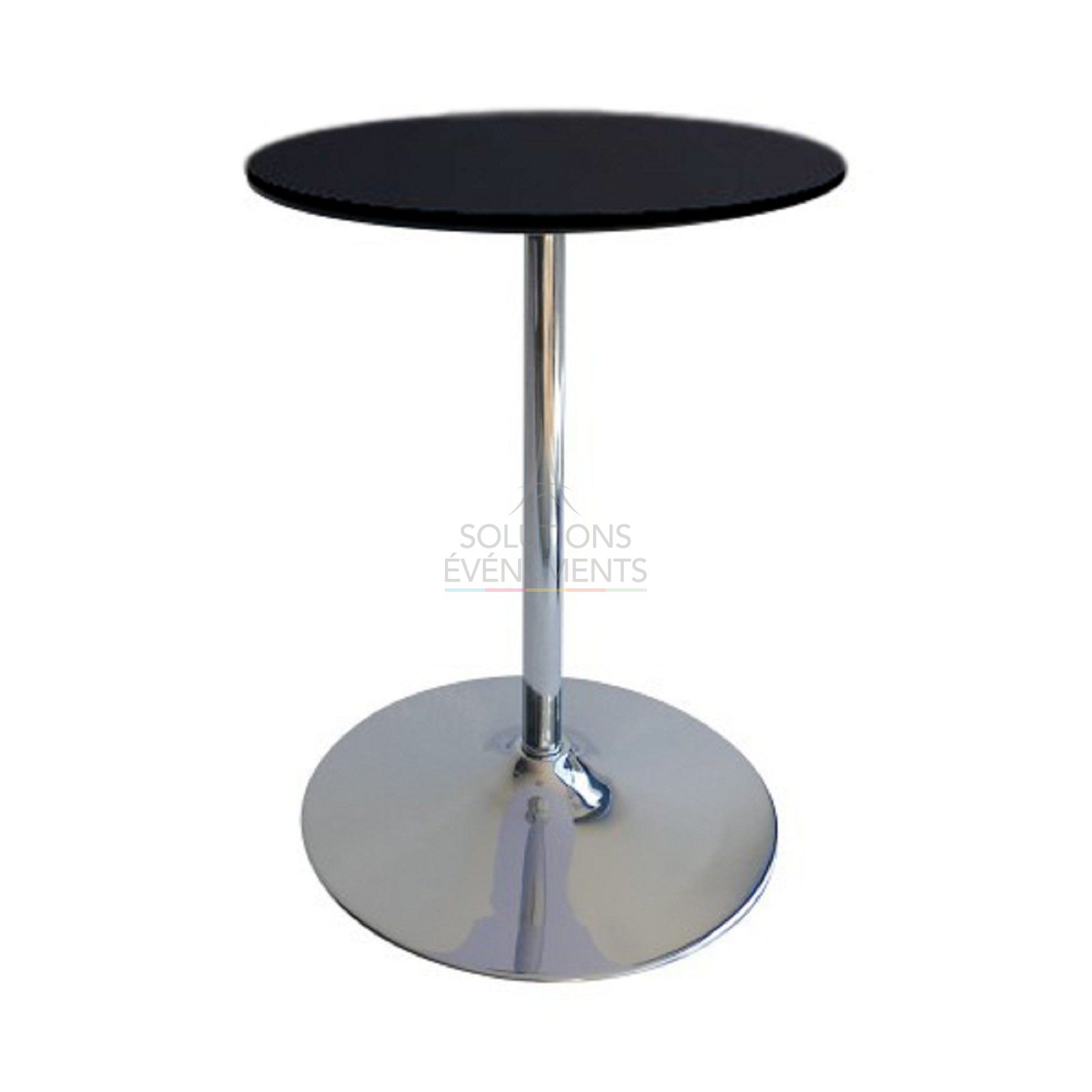 Black Modulo Pedestal Table 60cm - Visual 1