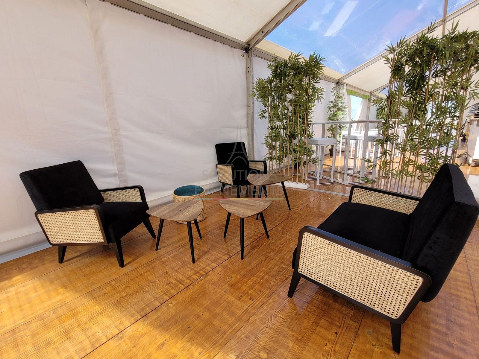 Black Velvet Cannage Armchair - Visual 5