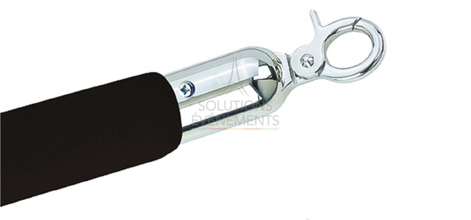 Location de cordon en velours noir 1m50 pour potelet de guidage