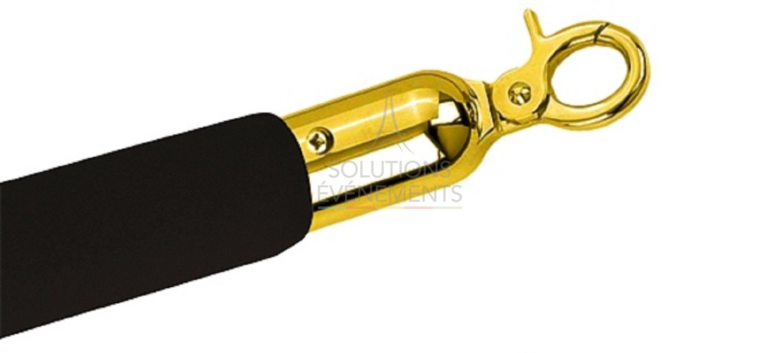 Location de cordon en velours noir 1m50 pour potelet de guidage