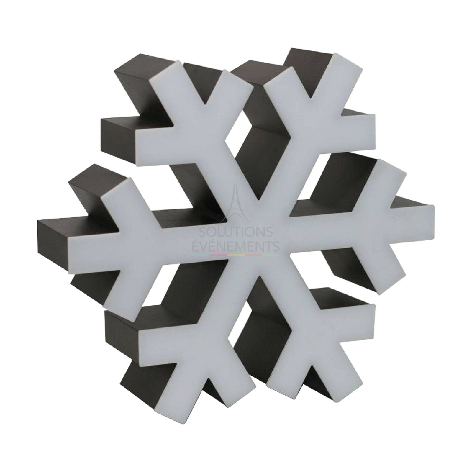 LED illuminated snowflake symbol car