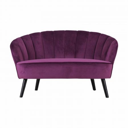 Canapé Corolle velours violet