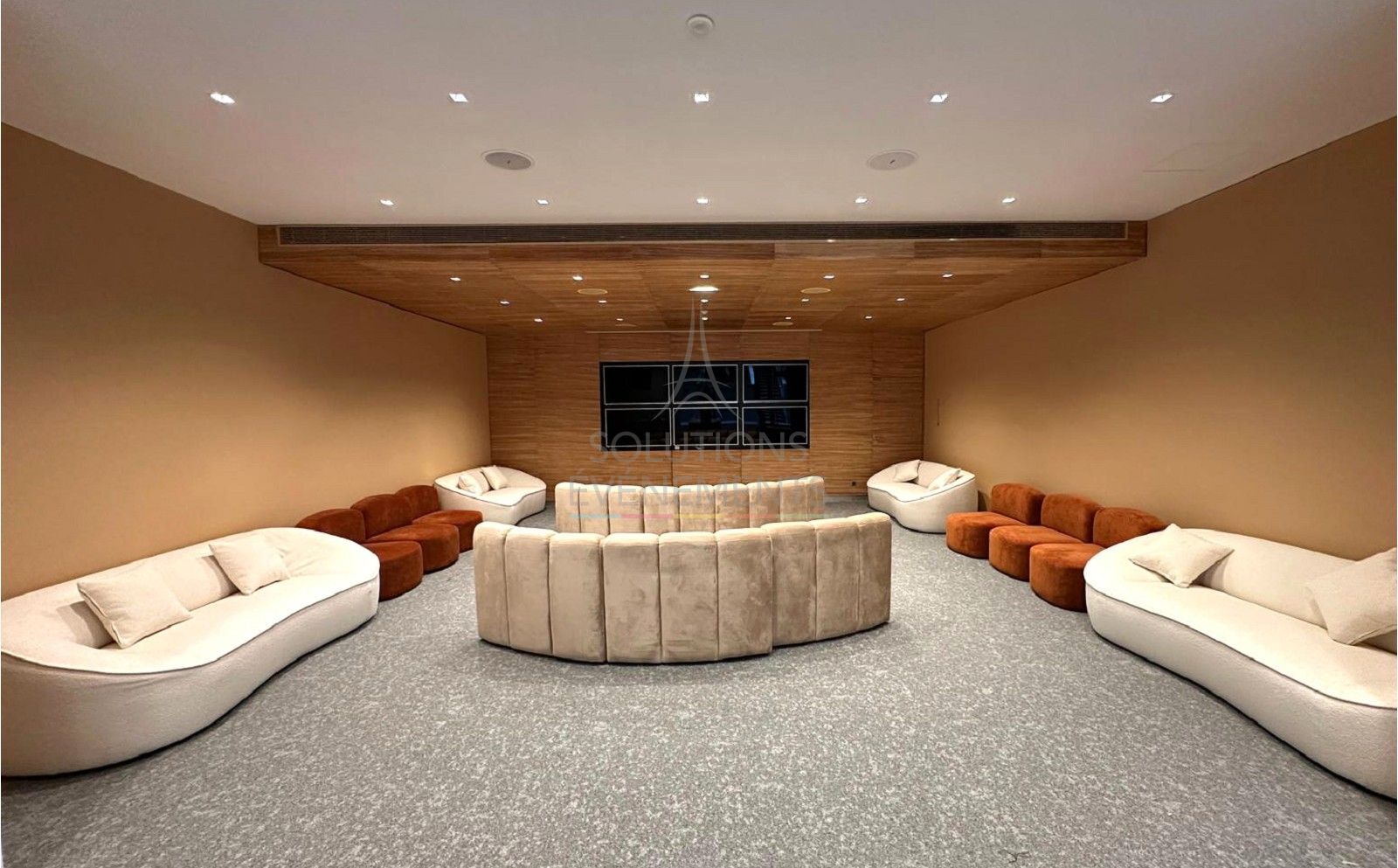 Canapé Glam blanc bouclette - Visuel 3