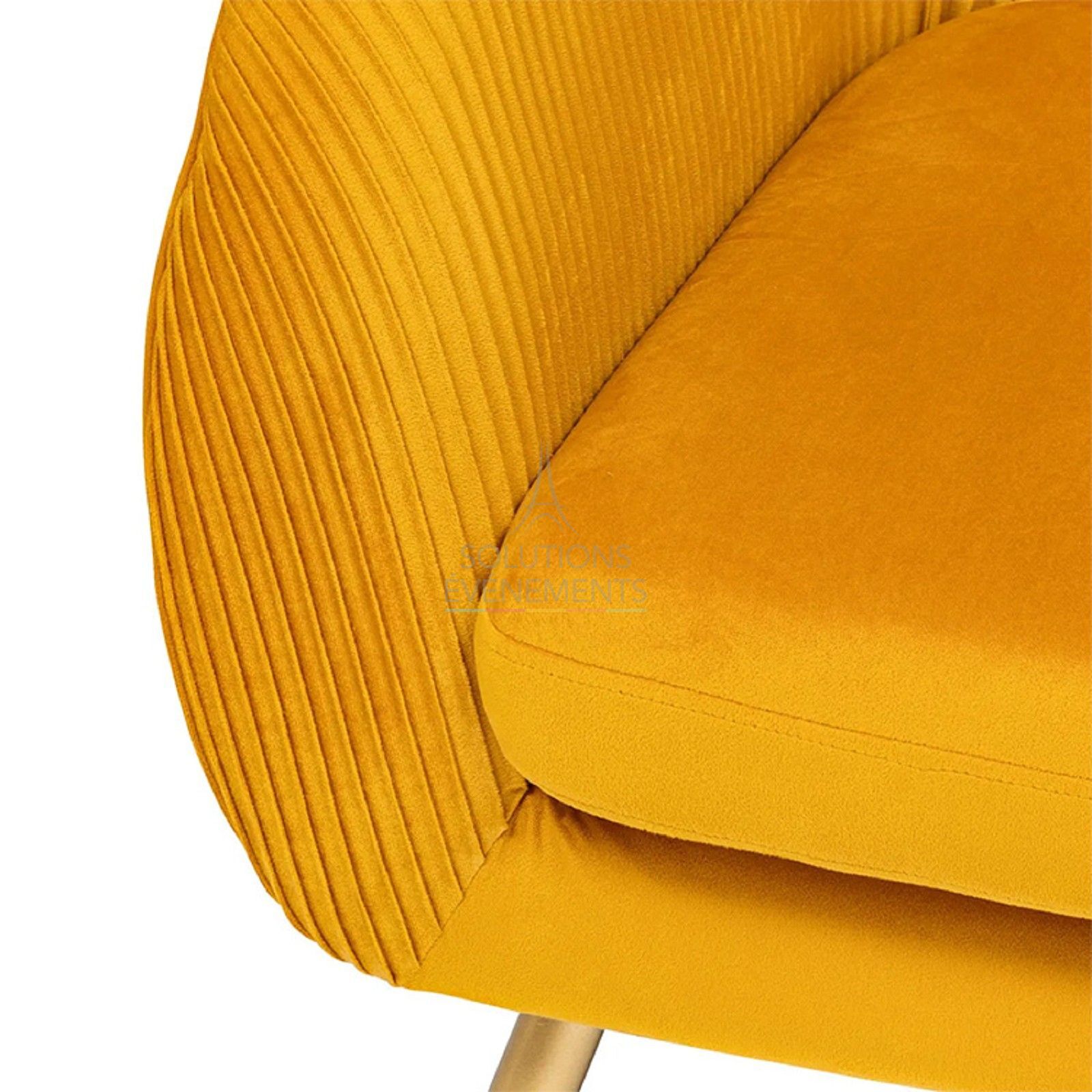 Canapé Louise velours jaune  - Visuel 2