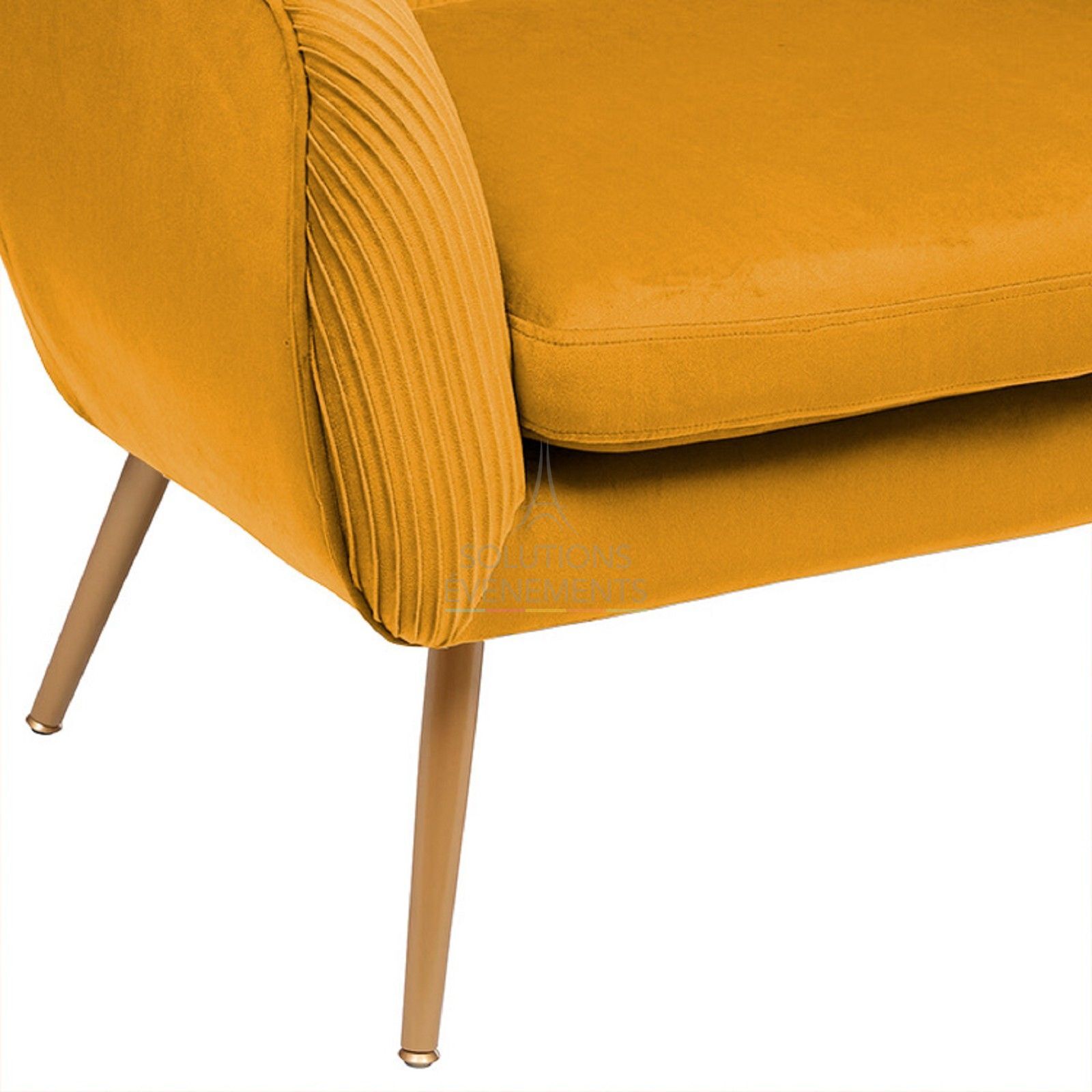 Canapé Louise velours jaune  - Visuel 3