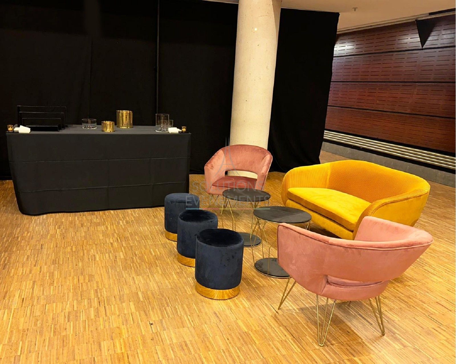 Canapé Louise velours jaune  - Visuel 5