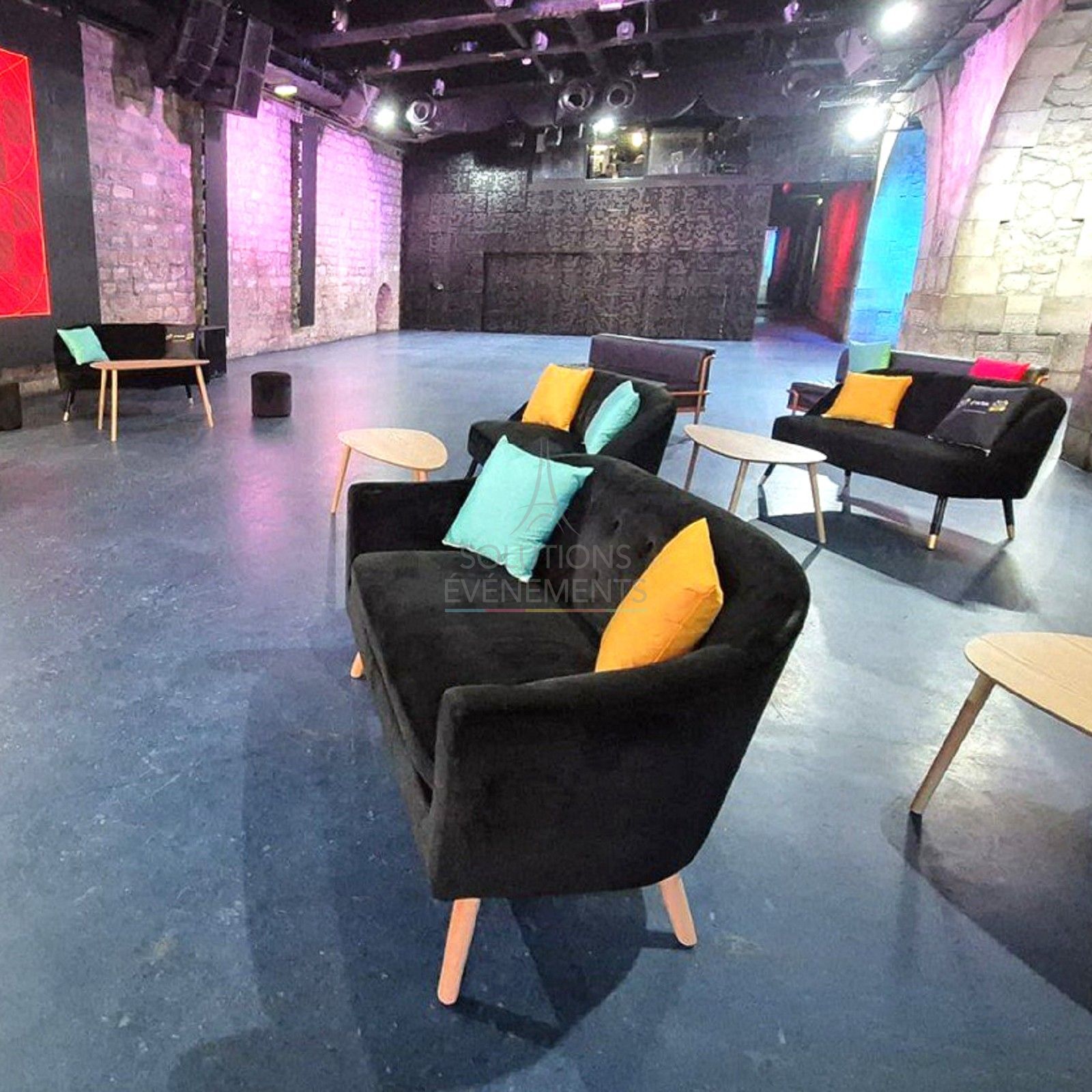 Canapé Malmo velours noir - Visuel 4